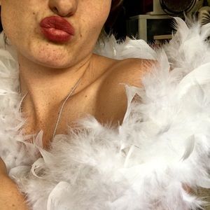 Classic Feather Boa - White -COSTUME